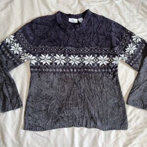 Cozy Snowflake Fair Isle Neutral Sweater
